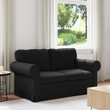 Sofa Black 155 x 82 x 80 cm Fabric - Front View