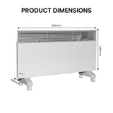 Noirot 7358-8tpro 2400W Spot Plus Electric Panel Heater Wifi Timer - Refurbished - Low Angle