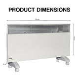 Noirot 2400W 7358-8 Electric Panel Heater Refurbished - Side View