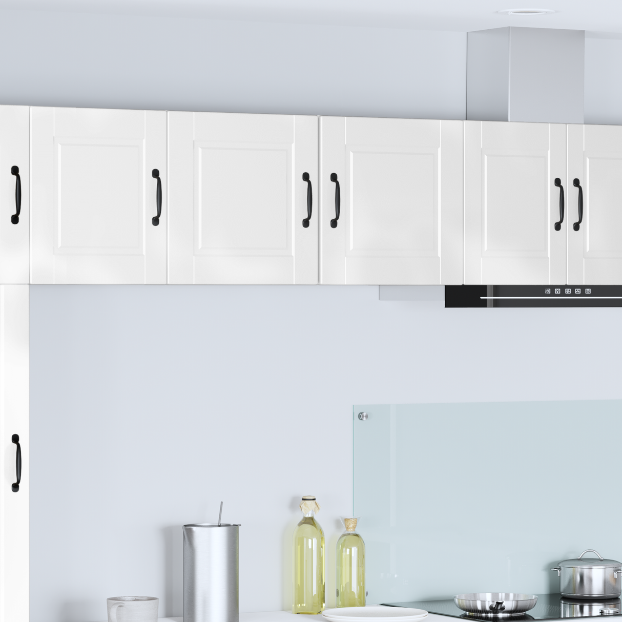 Wall Cabinet PORTO 2 pcs High Gloss White 40 x 31 x 40 cm
