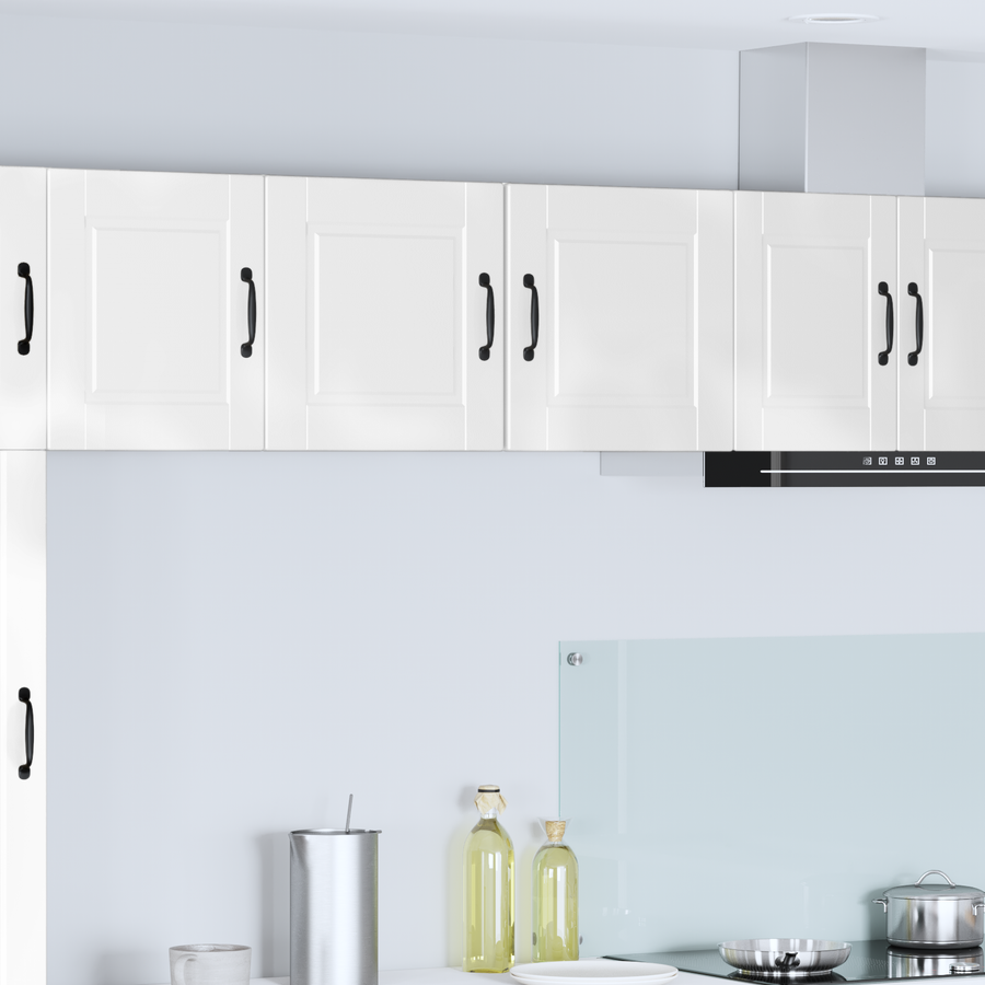 Wall Cabinet PORTO 2 pcs High Gloss White Engineered Wood