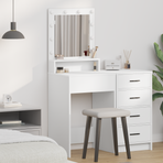 Dressing Table White 50 x 41 x 135 cm Engineered Wood