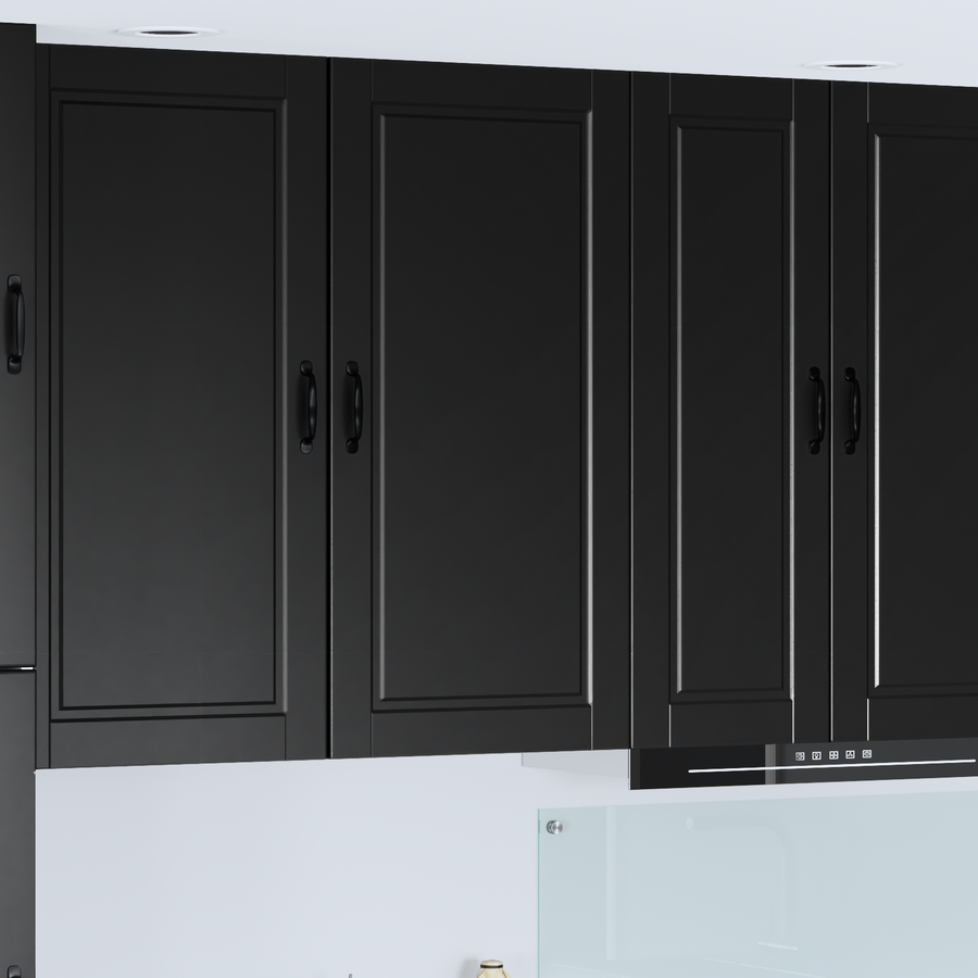 Wall Cabinet PORTO Black 50 x 31 x 100 cm Engineered Wood