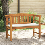 Rose Bench Cream White 114 x 46 x 82.5 cm Solid Acacia Wood - Front View