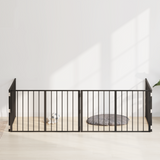 Dog Gate 4 pcs Black 100 x 60 cm Galvanised Steel