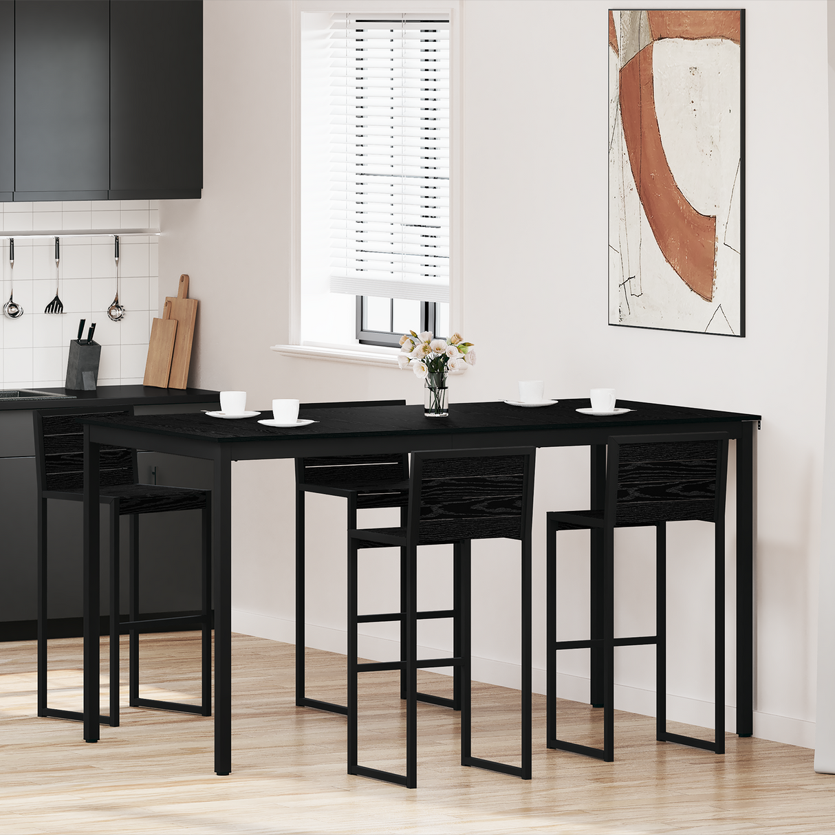 Standing Bar Table Engineered Wood Rectangular