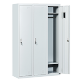 Three-Door Side by Side Office Gym Shed Storage Locker