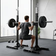 Squat Rack Stand Pair Bench Press Weight Lifting Barbell