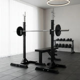 Squat Rack Stand Pair Bench Press Weight Lifting Barbell