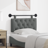 Hanging Headboard Dark Grey Fabric - Front View