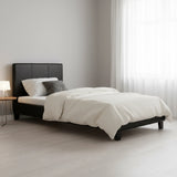 Single PU Leather Bed Frame Black