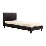 Single PU Leather Bed Frame Black - Extra Image
