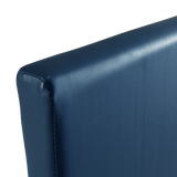 Single PU Leather Bed Frame Blue - Top-Down View