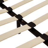 Double PU Leather Bed Frame Black - Top-Down View
