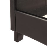 Double PU Leather Bed Frame Black - Rear View