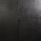 Double PU Leather Bed Frame Black - Low Angle