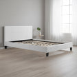 Queen PU Leather Bed Frame White