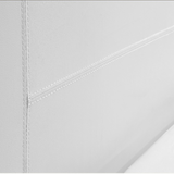 King PU Leather Bed Frame White - Top-Down View