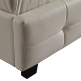 Double PU Leather Deluxe Bed Frame White