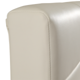 Double PU Leather Deluxe Bed Frame White - Rear View