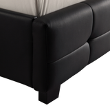 Double PU Leather Deluxe Bed Frame Black