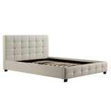 Queen PU Leather Deluxe Bed Frame White