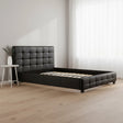 Queen PU Leather Deluxe Bed Frame Black