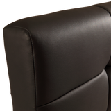 Queen PU Leather Deluxe Bed Frame Black - Low Angle