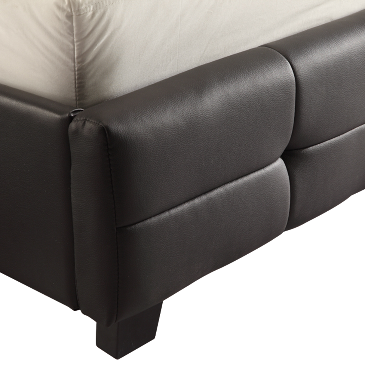 King PU Leather Deluxe Bed Frame Black