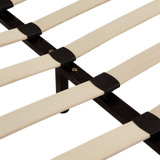 Queen PU Leather Bed Frame Black - Top-Down View