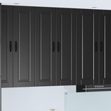 Wall Cabinet PORTO Black 60 x 31 x 100 cm Engineered Wood - Side View