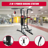 Power Boxing Station Stand Gym Speed Ball Punching Bag - Rear View