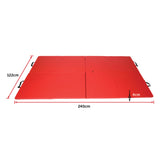Folding Red Exercise Mat &ndash; Gymnastics, Martial Arts, Yoga, Karate & Judo Training