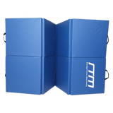 Folding Blue Exercise Mat &ndash; Gymnastics, Martial Arts, Yoga, Karate & Judo Training - Side View
