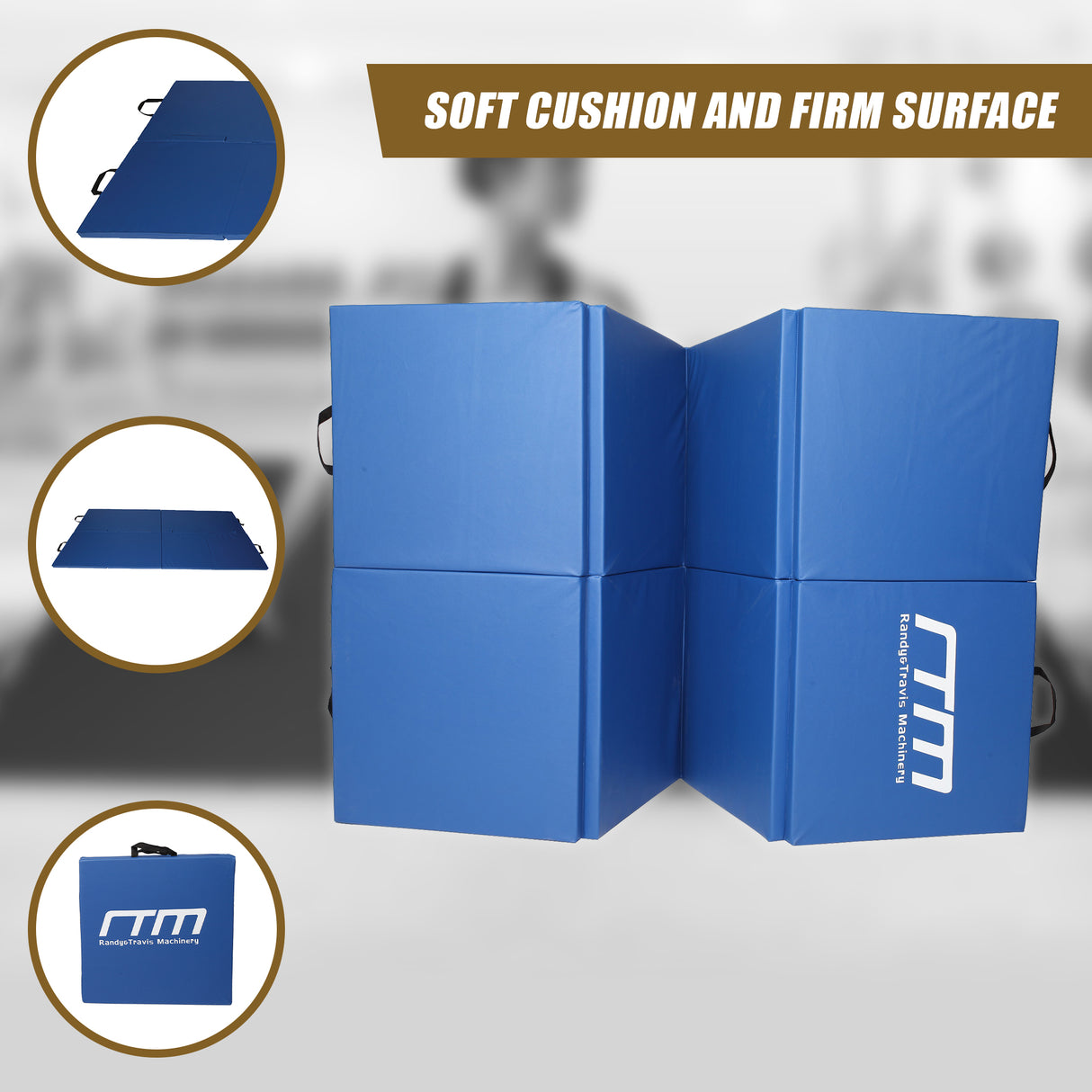 Folding Blue Exercise Mat &ndash; Gymnastics, Martial Arts, Yoga, Karate & Judo Training