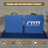 Folding Blue Exercise Mat &ndash; Gymnastics, Martial Arts, Yoga, Karate & Judo Training - Extra Image