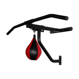Wall Chin Up & Pull Up Bar with Punching Bag and Speedball Station Combo - Top-Down View