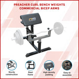 Preacher Curl Bench &ndash; Commercial Weight Bench for Bicep and Arm Workouts