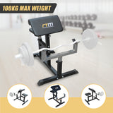 Preacher Curl Bench &ndash; Commercial Weight Bench for Bicep and Arm Workouts - Rear View
