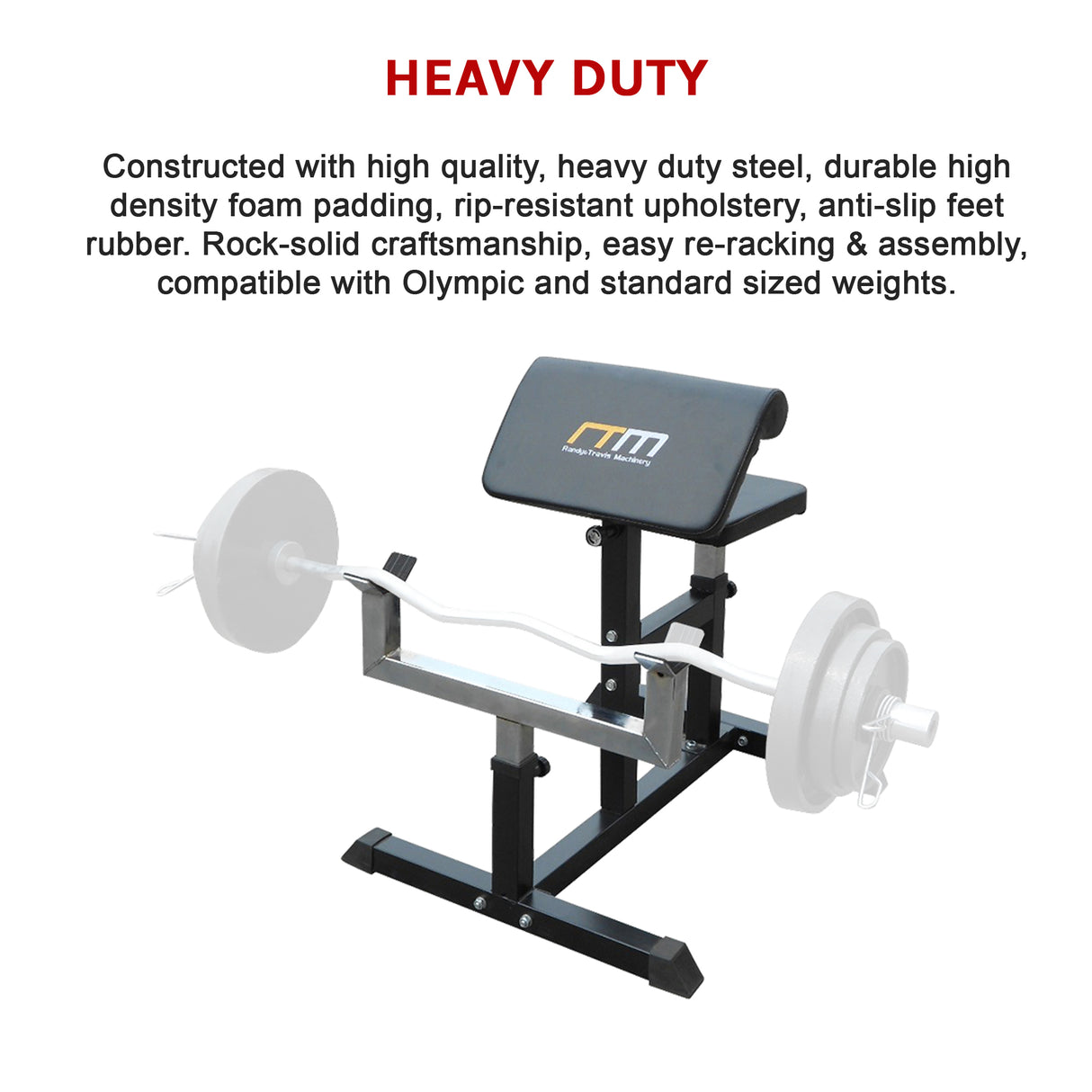Preacher Curl Bench &ndash; Commercial Weight Bench for Bicep and Arm Workouts