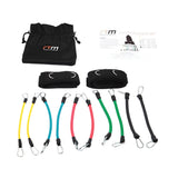 13PC Resistance Bands Set &ndash; Fitness Exercise Tubes with Handles & Leg Bands - Side View