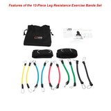 13PC Resistance Bands Set &ndash; Fitness Exercise Tubes with Handles & Leg Bands