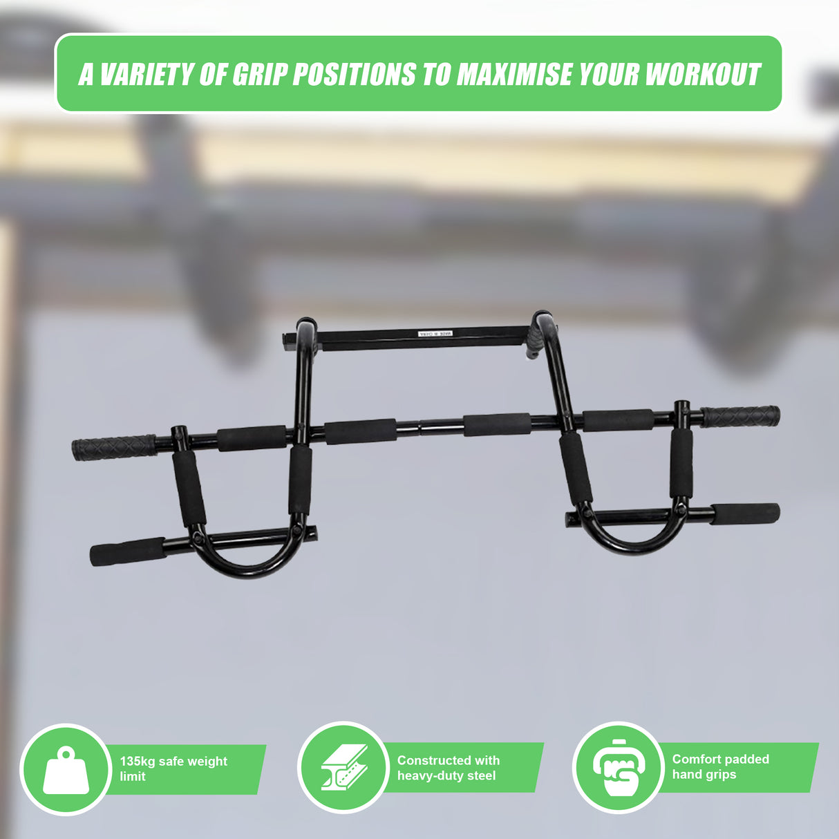 Professional Doorway Pull Up Bar &ndash; Chin Up Gym Exercise Bar for Home Workouts