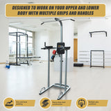 AB Power Tower Dip Chin Push Up Home Gym MultiStation - Close-Up Angle