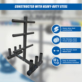 Olympic Weight Tree Bar Rack Holder Storage - Close-Up Angle