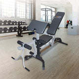 FID Flat Incline Decline Bench Press w/ Leg Extension - Front View