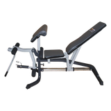 FID Flat Incline Decline Bench Press w/ Leg Extension - Top-Down View
