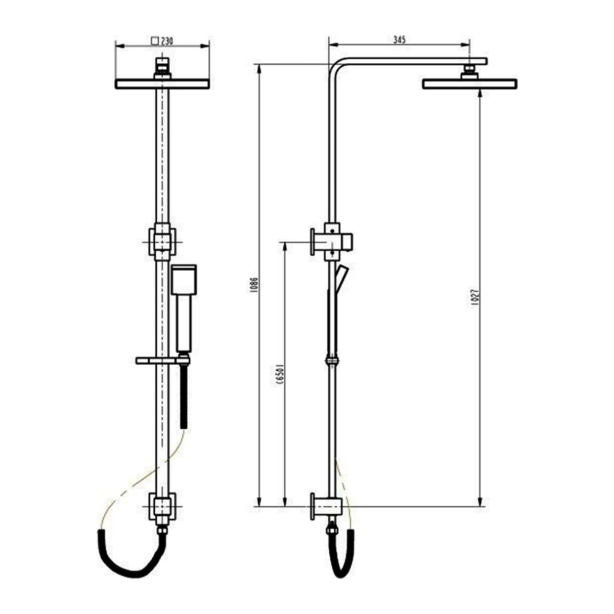 2-in-1 Massage Hand Shower & Head Tap Bathroom Mixer
