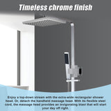 2-in-1 Massage Hand Shower & Head Tap Bathroom Mixer - Top-Down View