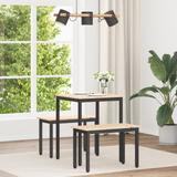 Dining Table Natural 60 x 60 x 75 cm Solid Pine Wood - Side View